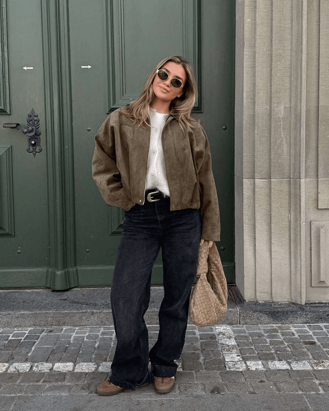 Chaqueta bomber de ante sintético Constance