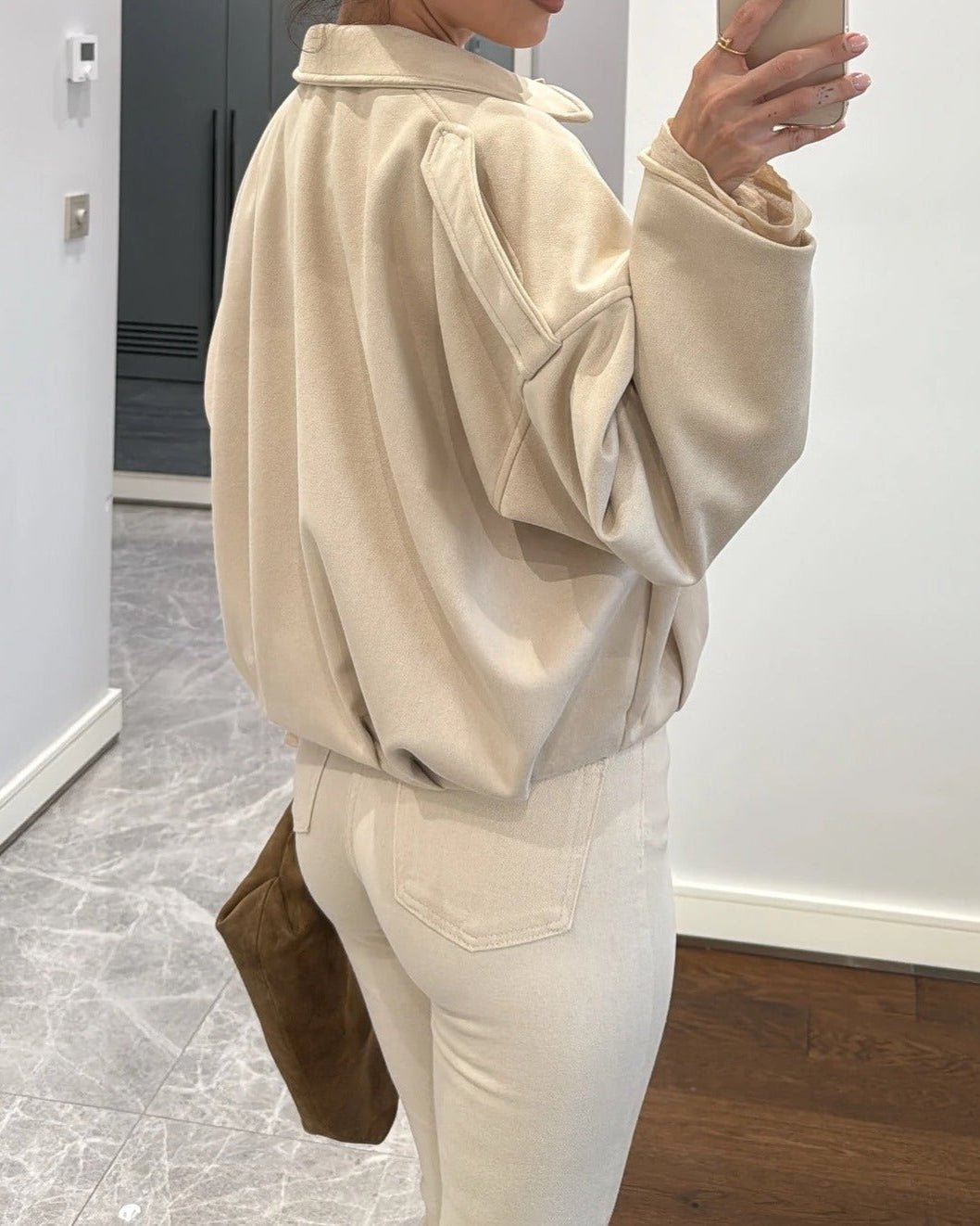Chaqueta bomber de ante sintético Constance