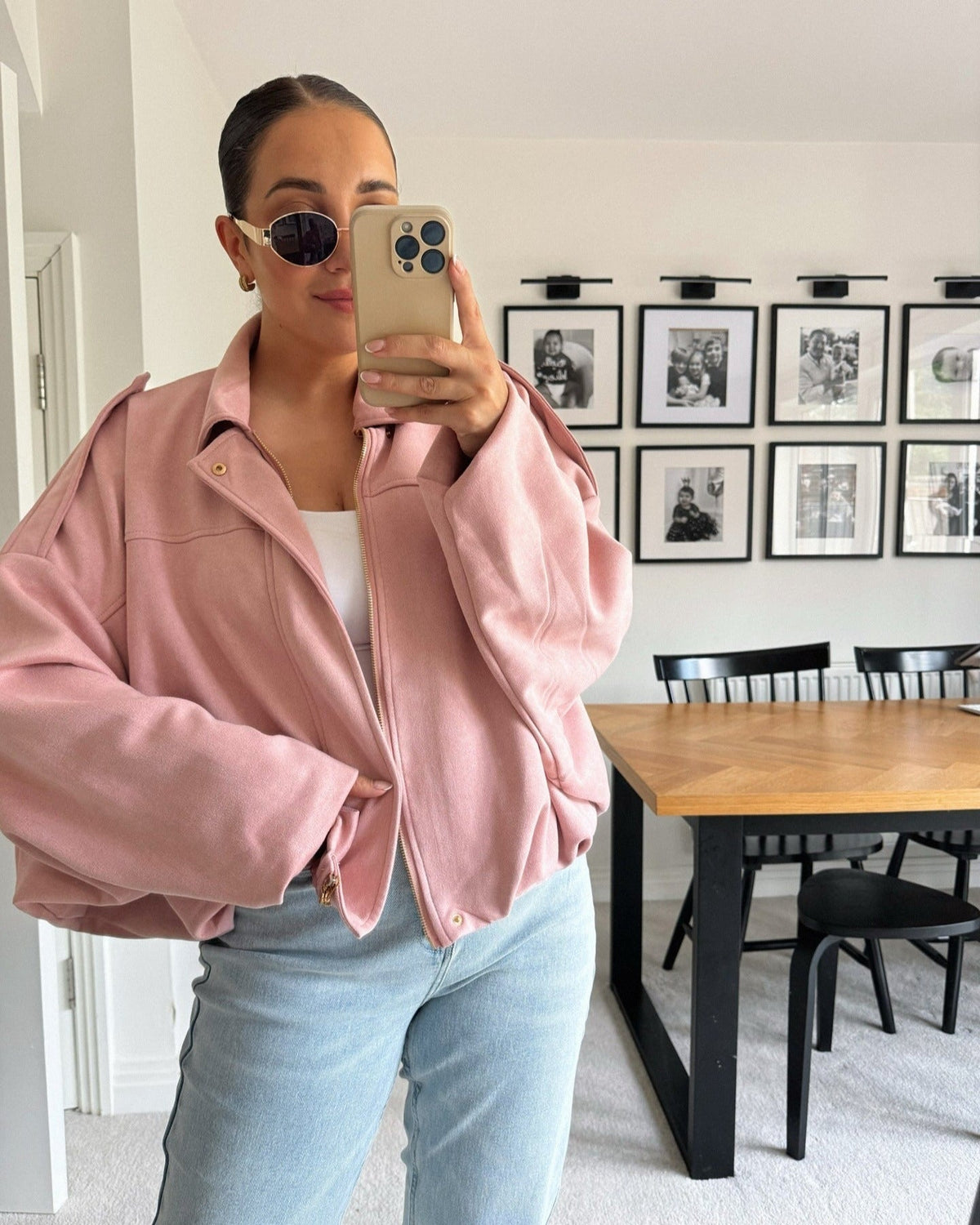 Chaqueta bomber de ante sintético Constance