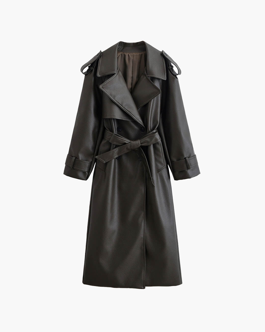 Chaqueta larga de cuero Danica
