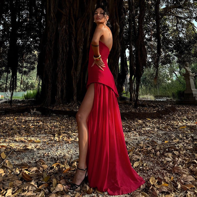 Vestido largo asimétrico Daniela