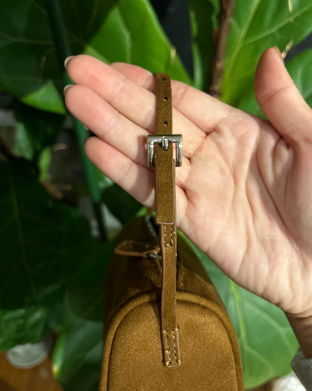 Minibolso de hombro de ante Danika