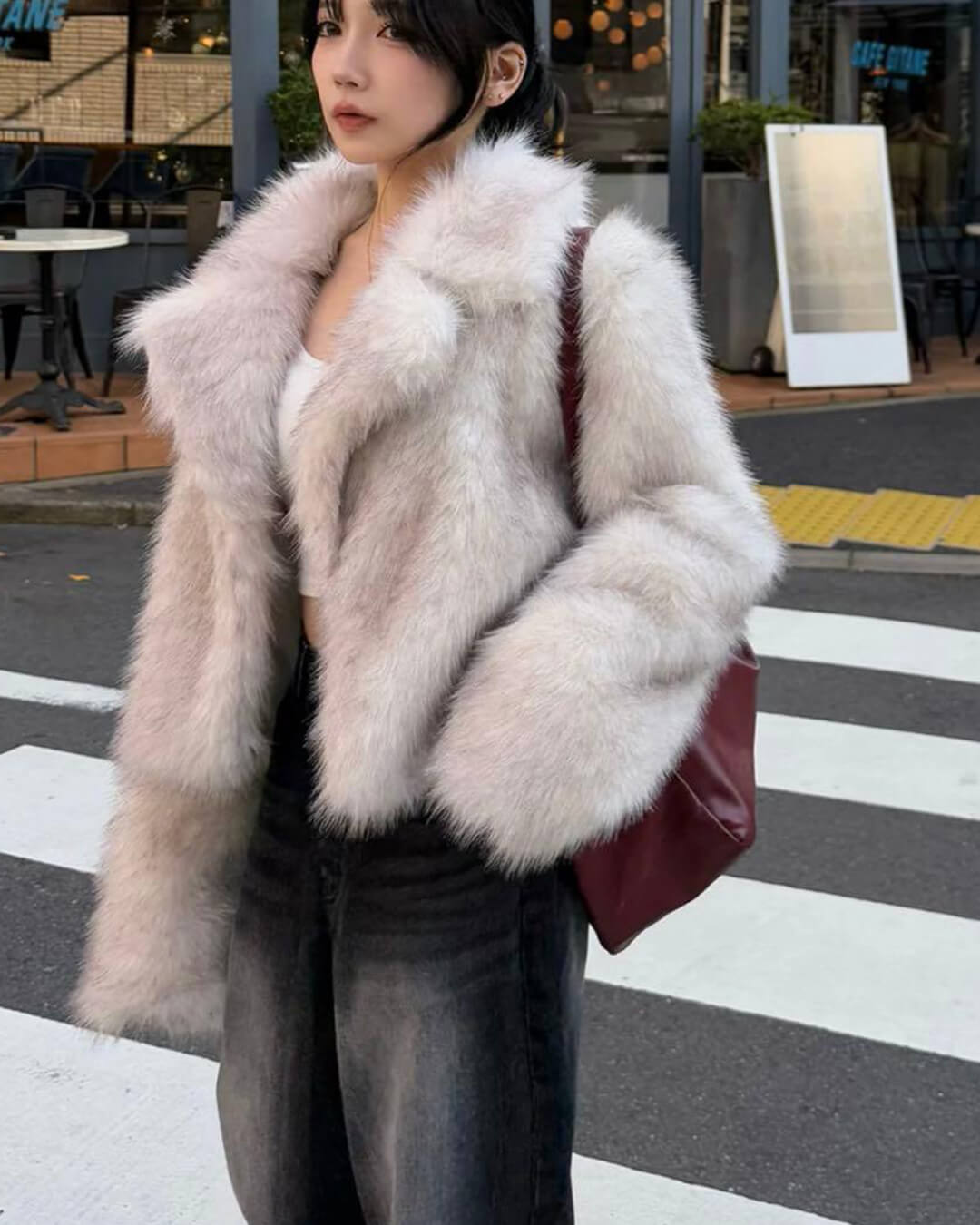 Chaqueta corta de piel sintética Darcy