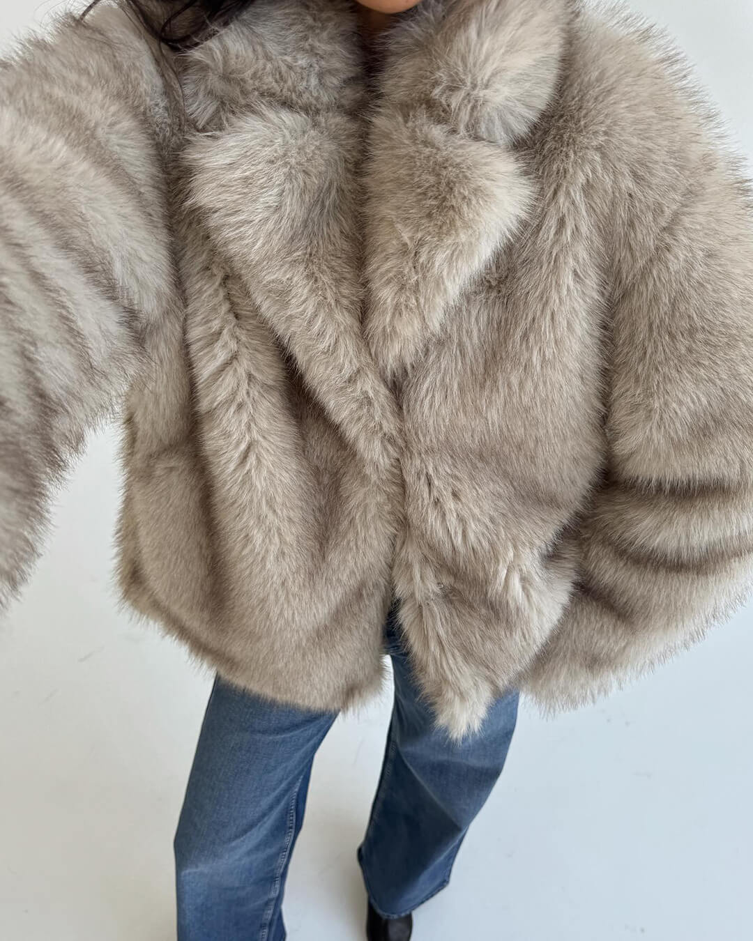 Chaqueta mullida de largo medio Darcy