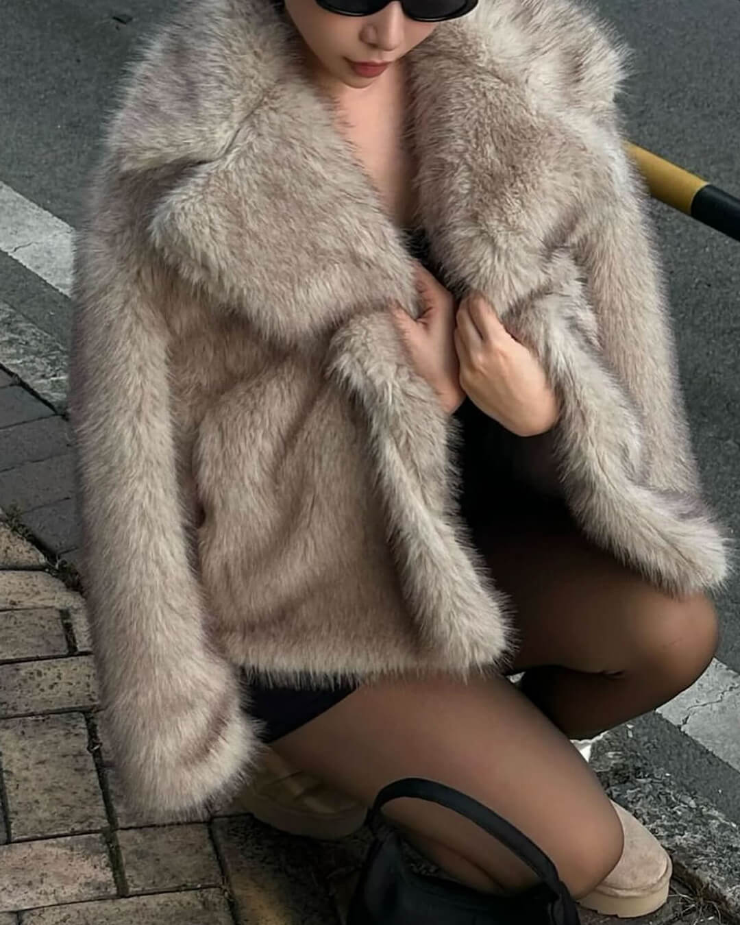 Chaqueta mullida de largo medio Darcy