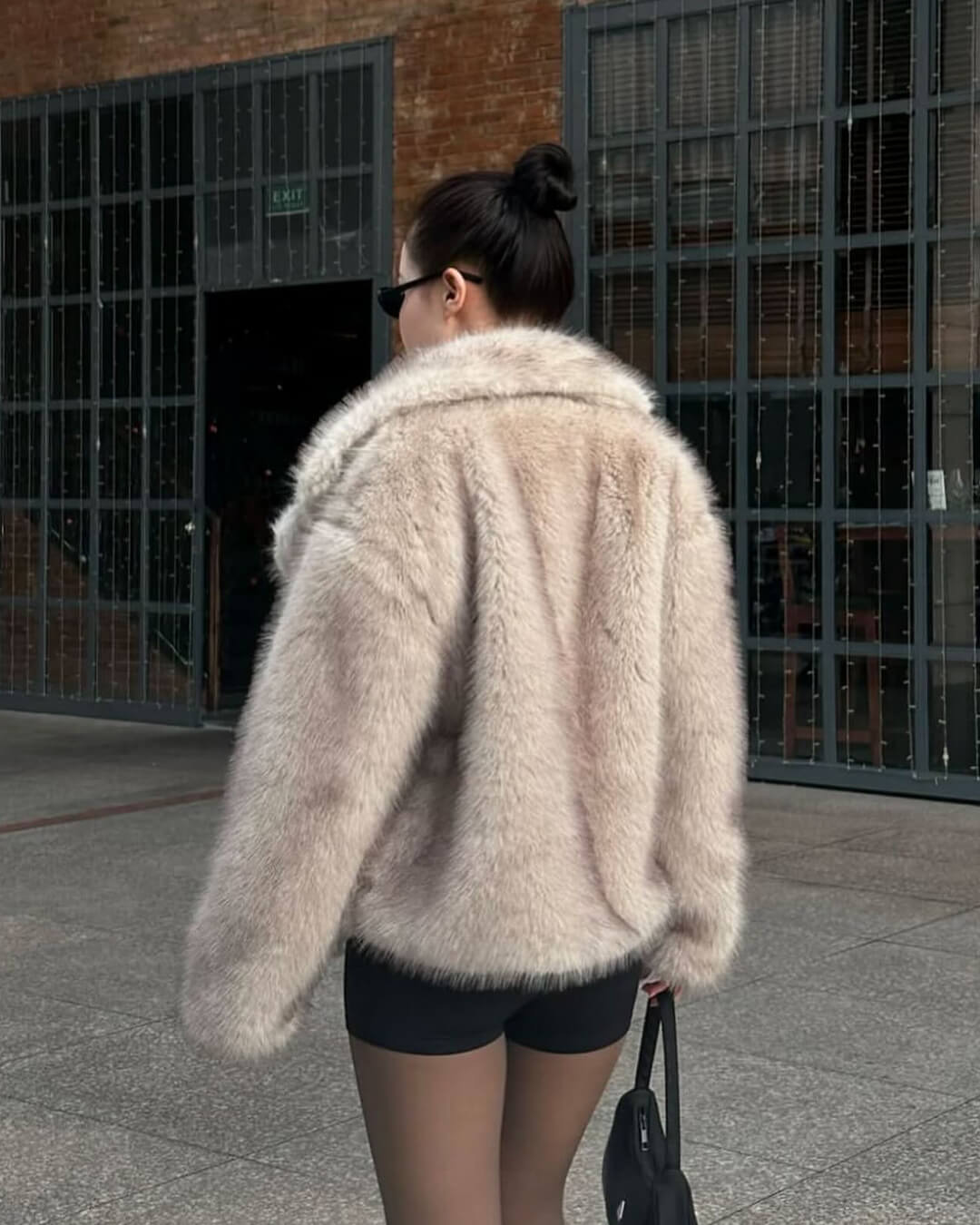 Chaqueta mullida de largo medio Darcy