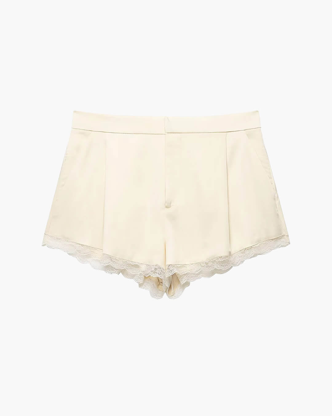 Minishorts de satén de talle alto Davina