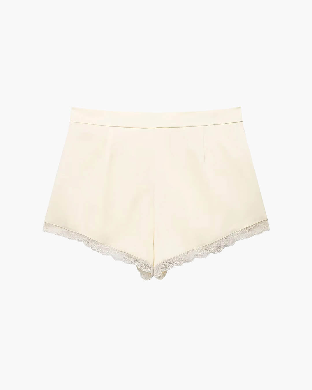 Minishorts de satén de talle alto Davina