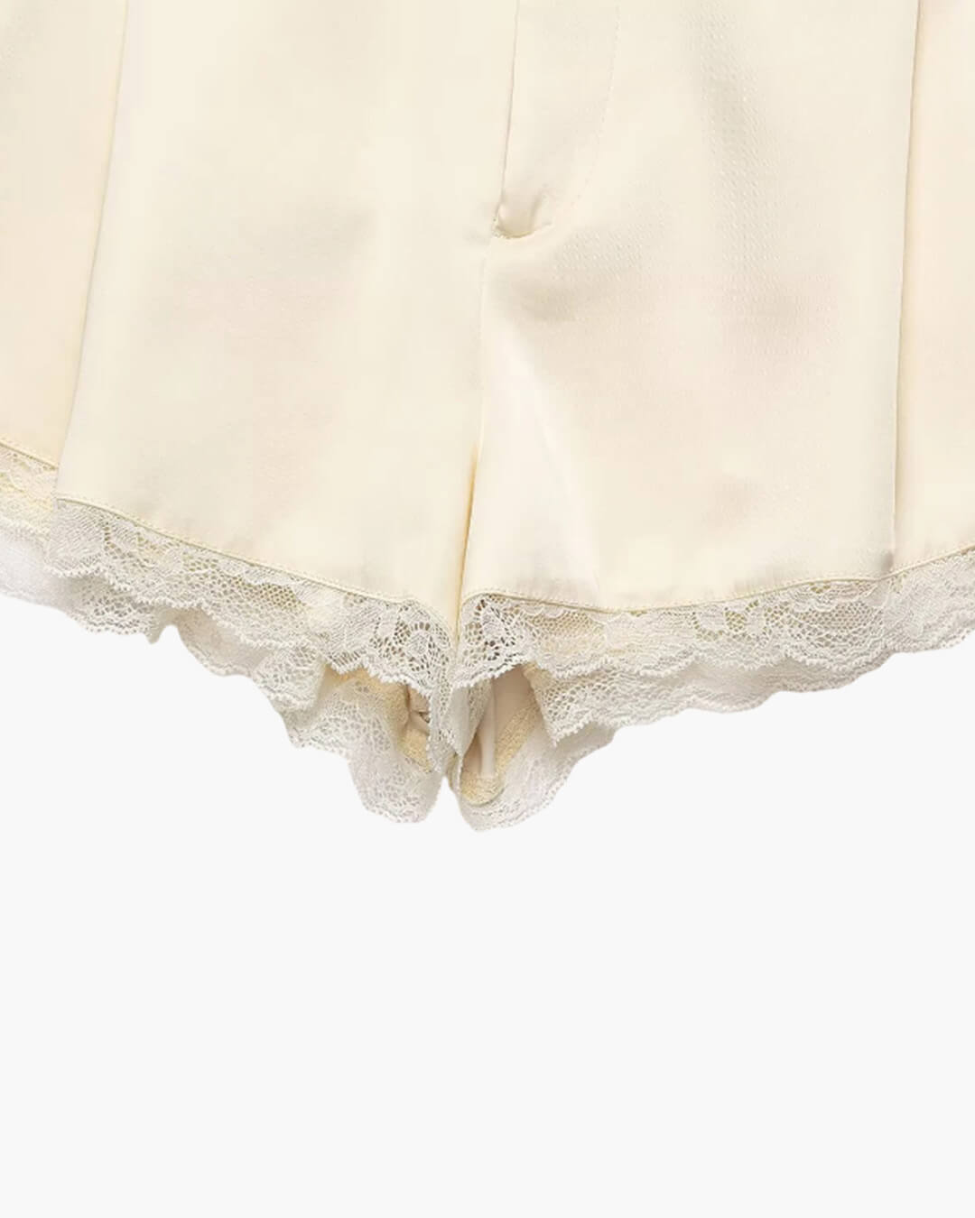 Minishorts de satén de talle alto Davina