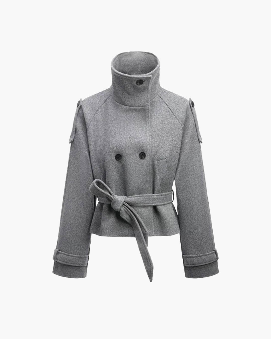 Gabardina corta Debbie con cuello mao