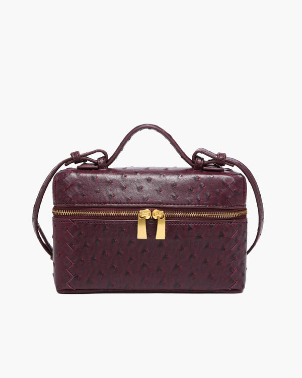 Bolso tipo caja de cuero Delphine