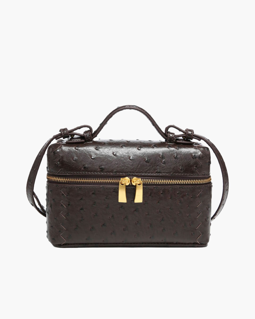 Bolso tipo caja de cuero Delphine