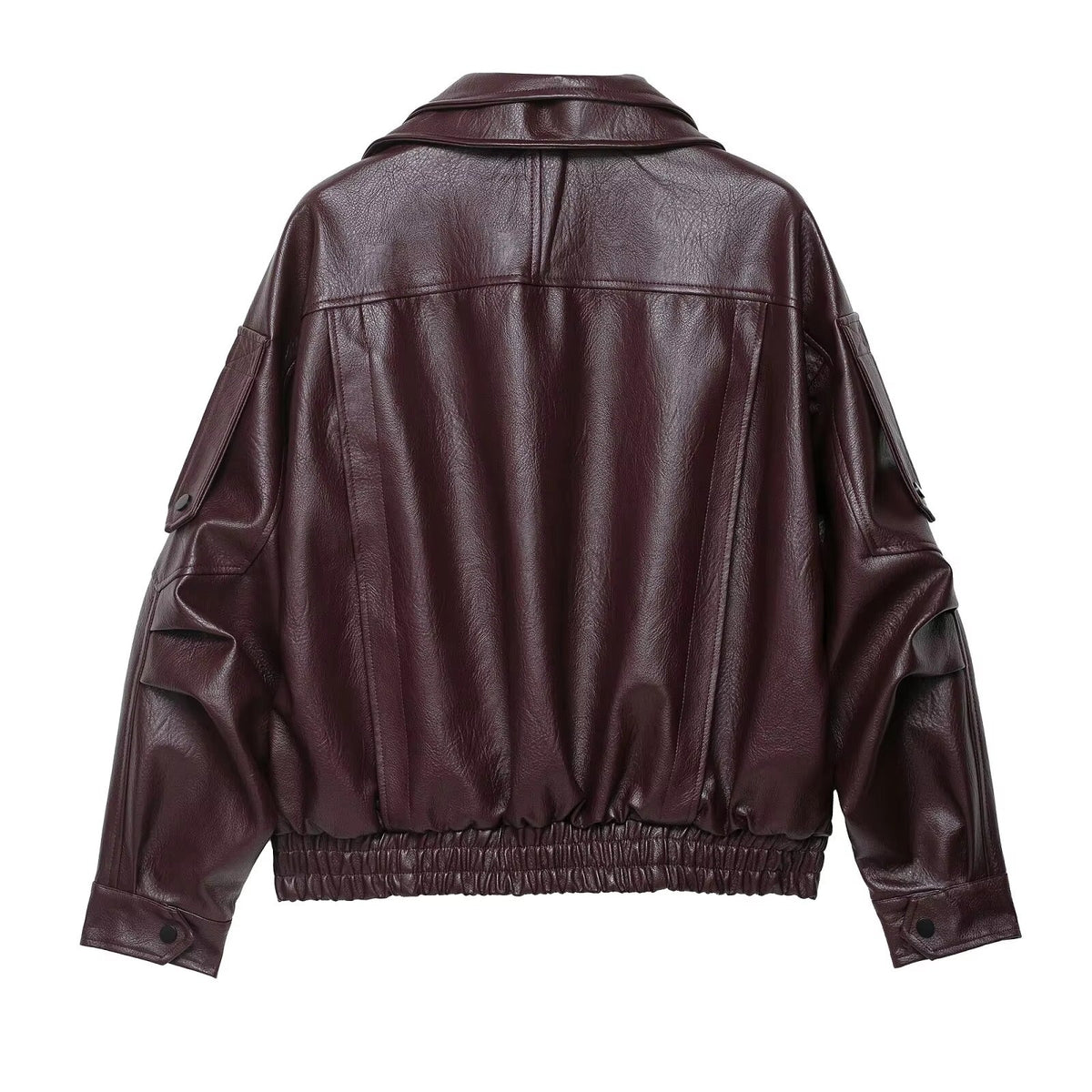 Chaqueta de cuero con cinturón Denise