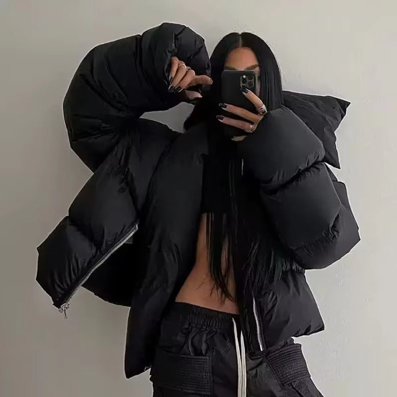 Chaqueta acolchada Donna con cuello de embudo