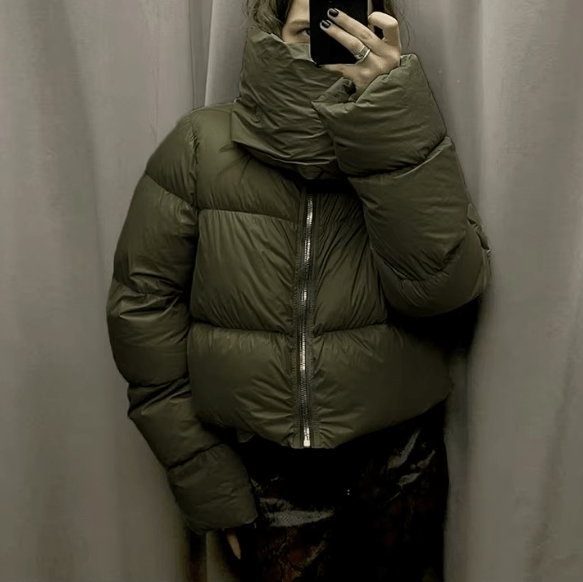 Chaqueta acolchada Donna con cuello de embudo