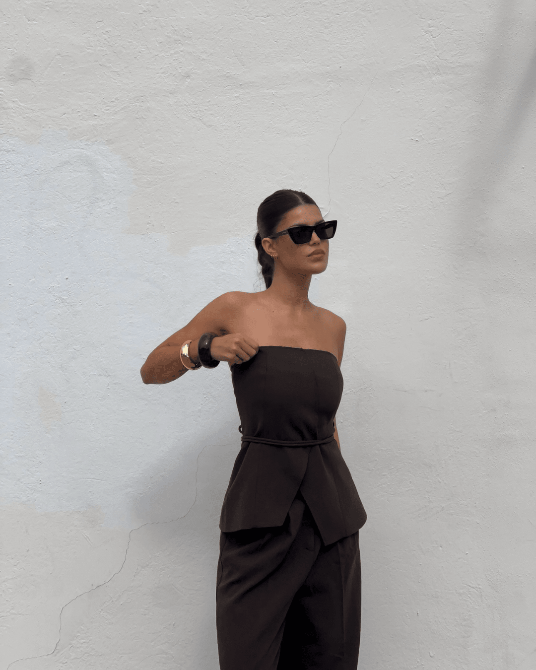 Conjunto de dos piezas sin tirantes Donna