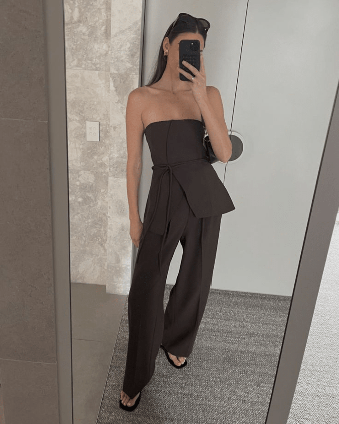 Conjunto de dos piezas sin tirantes Donna