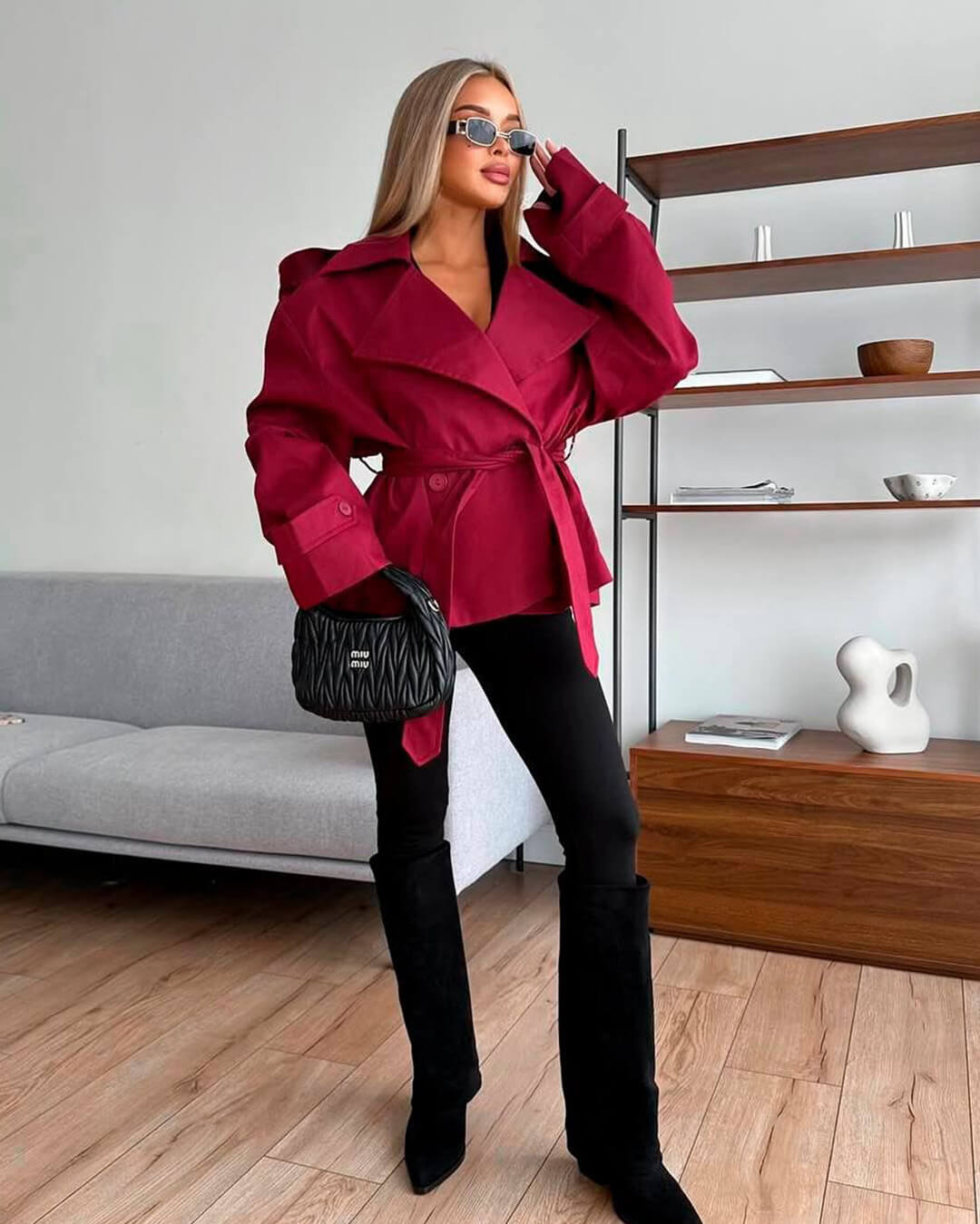 Gabardina corta con cordones Dorothy