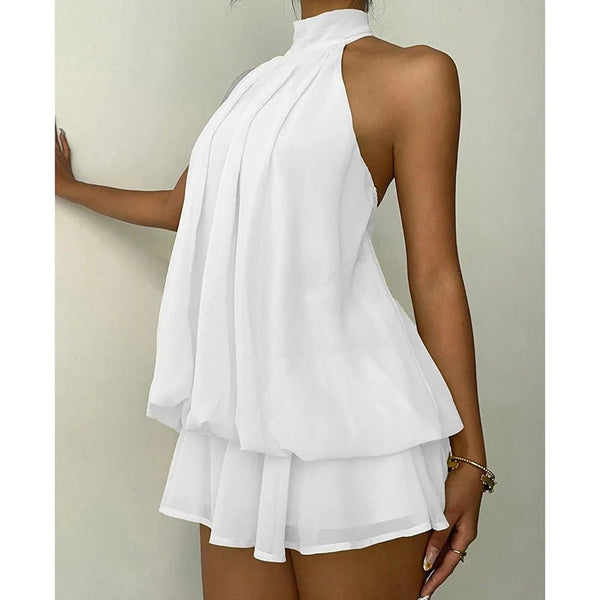 Minivestido halter sin espalda Eden