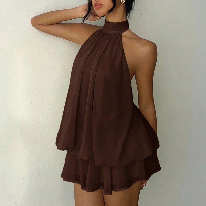 Eden Halter Backless Mini Dress