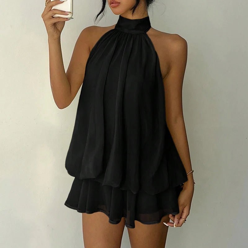 Eden Halter Backless Mini Dress