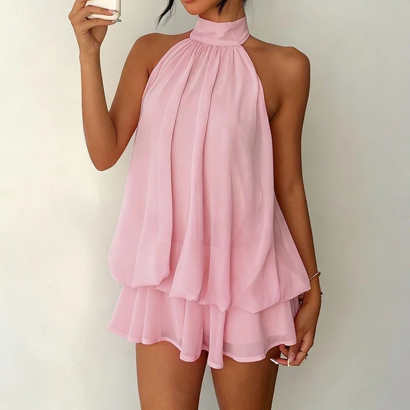 Eden Halter Backless Mini Dress
