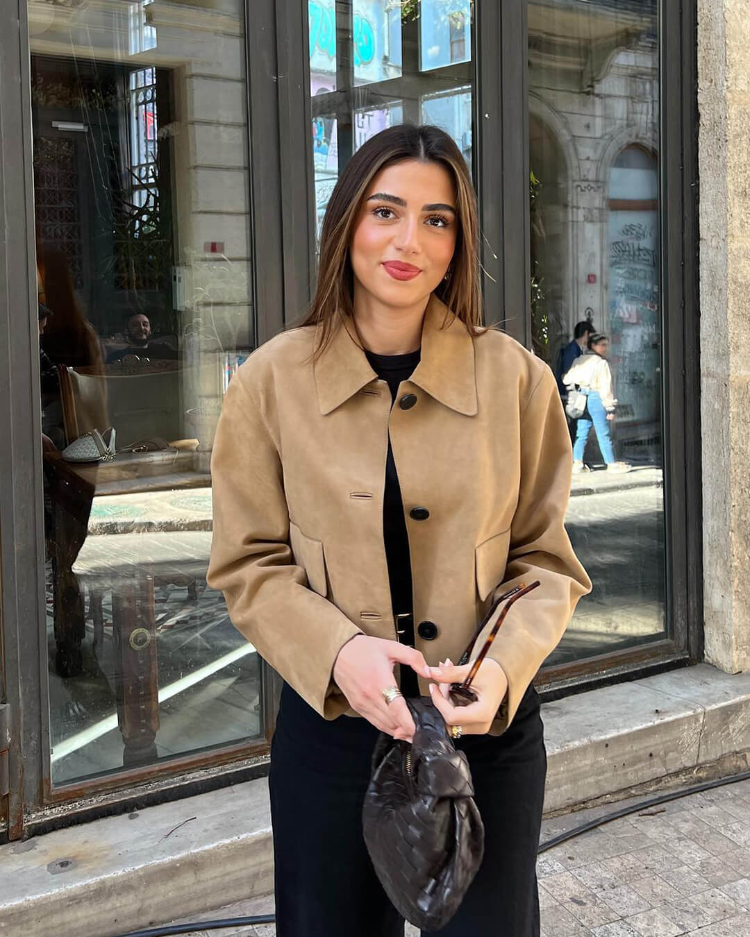Chaqueta de ante Elara