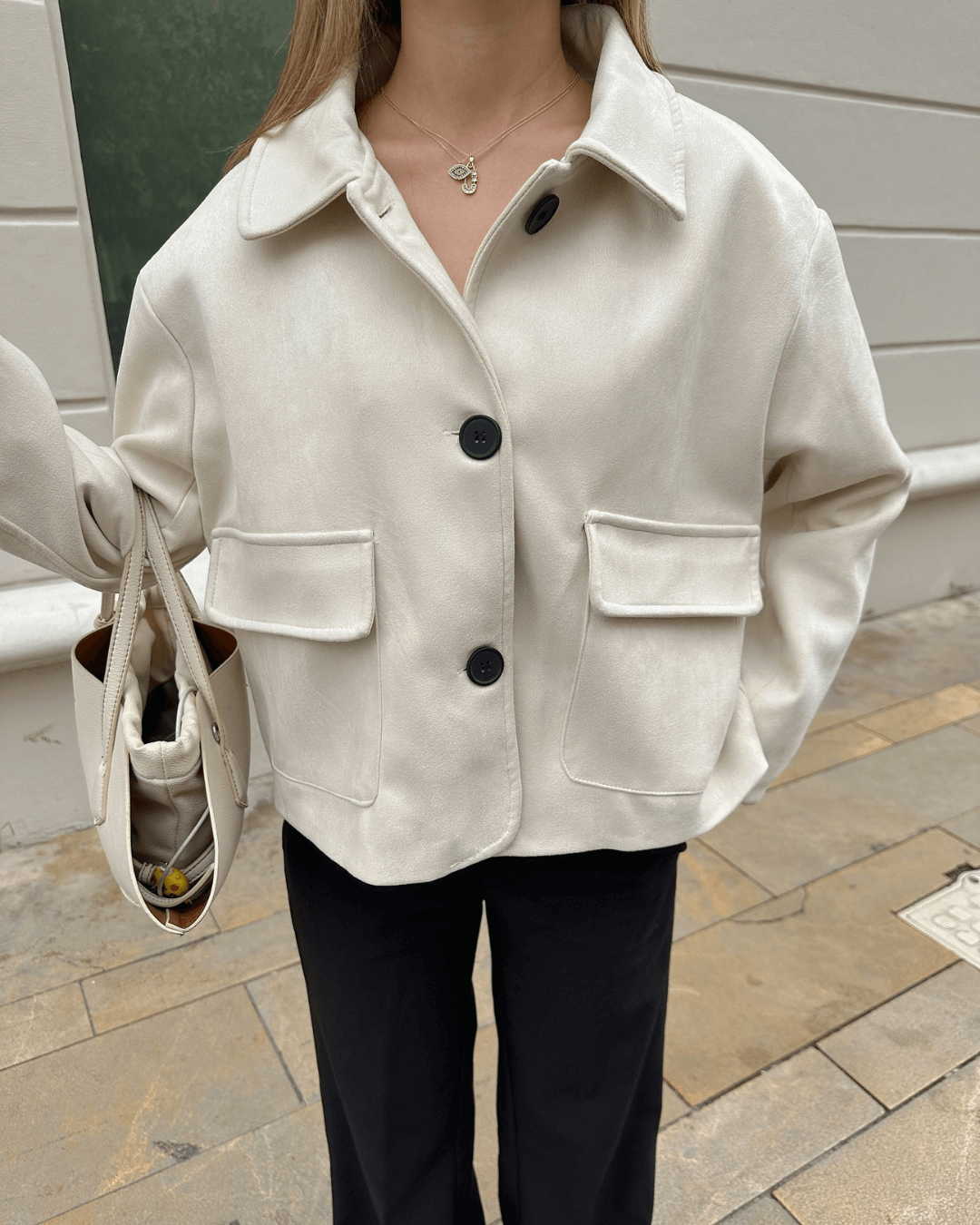 Chaqueta de ante Elara