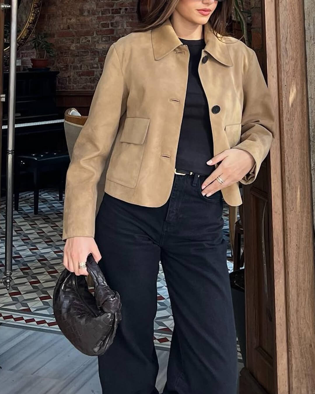 Chaqueta de ante Elara