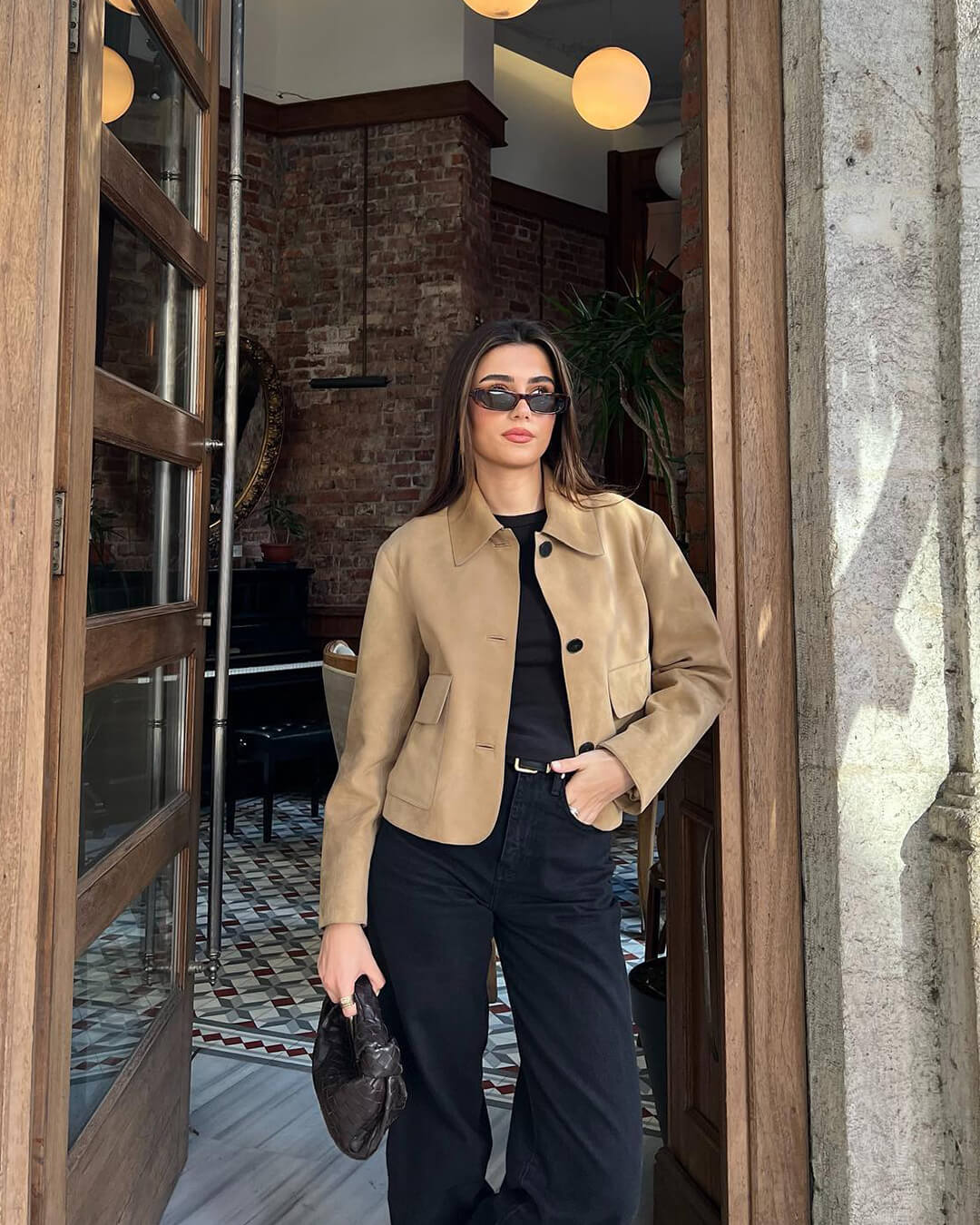 Chaqueta de ante Elara