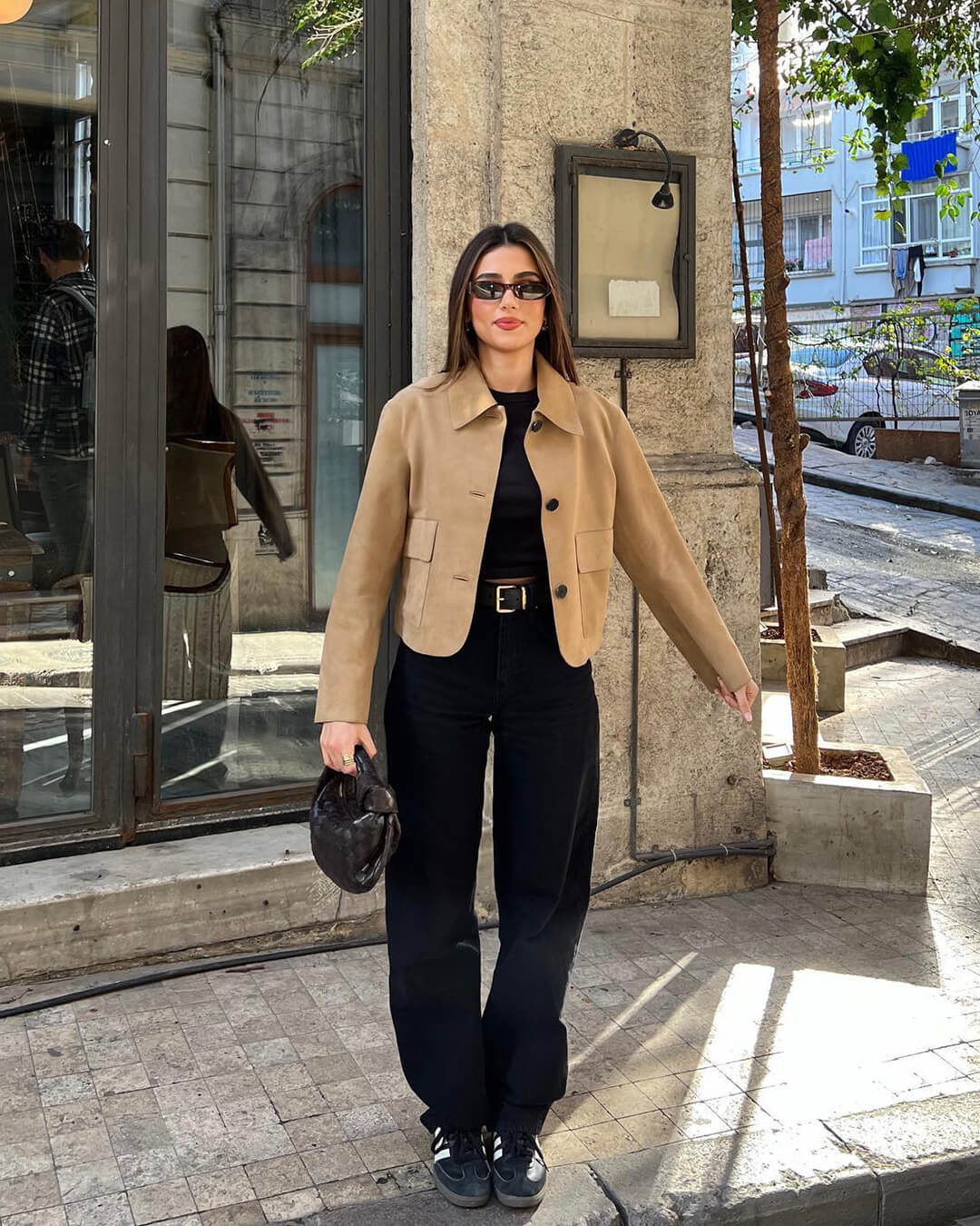 Chaqueta de ante Elara