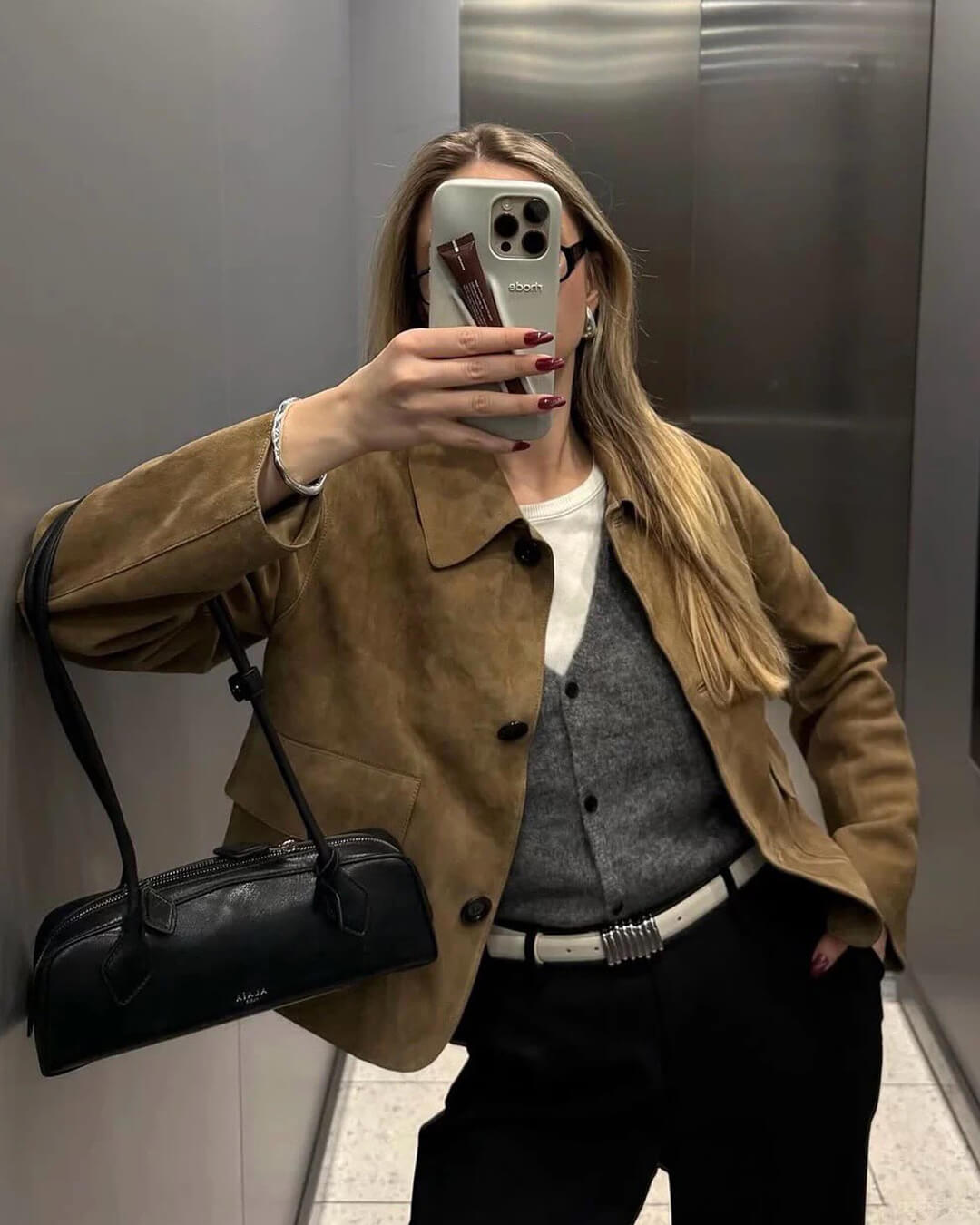 Chaqueta de ante Elara