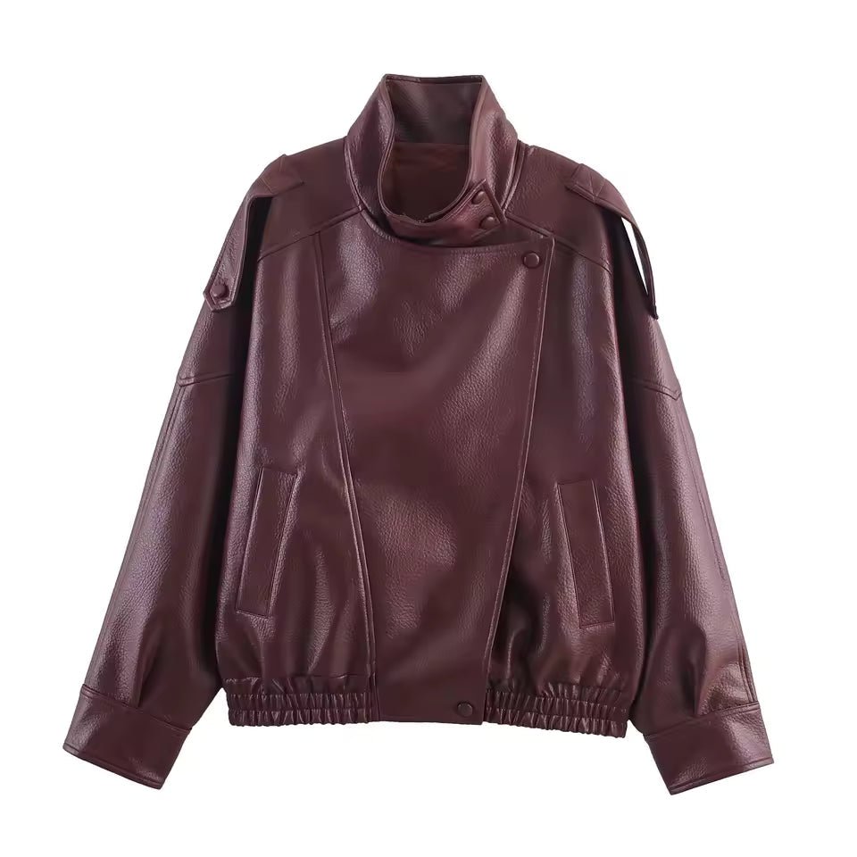 Chaqueta asimétrica con botones y bolsillos Elena