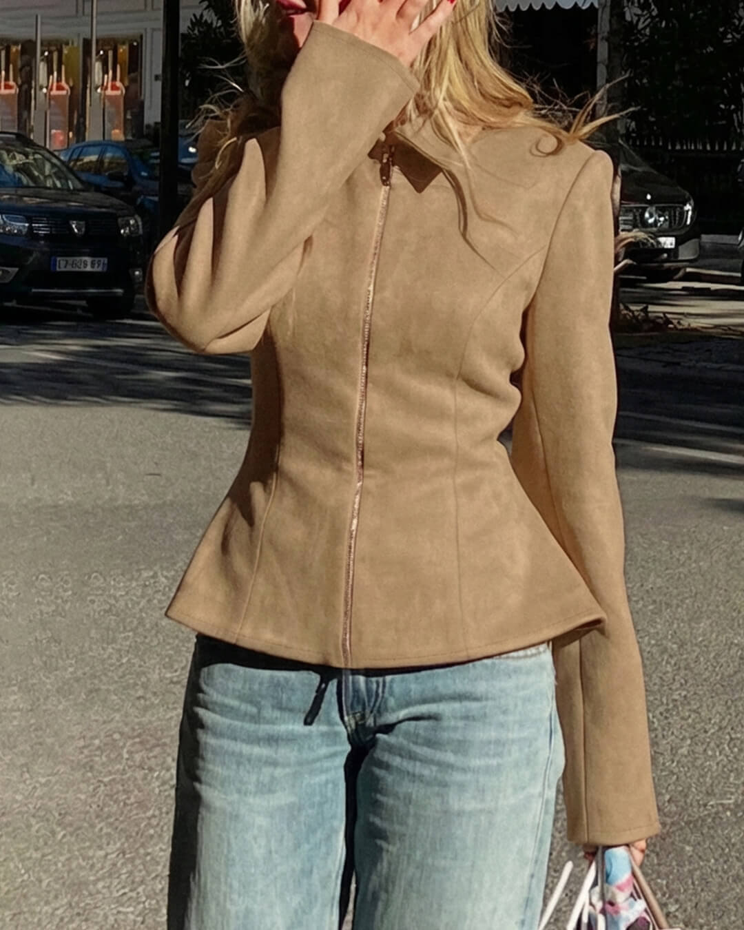 Chaqueta de ante sintético Ella