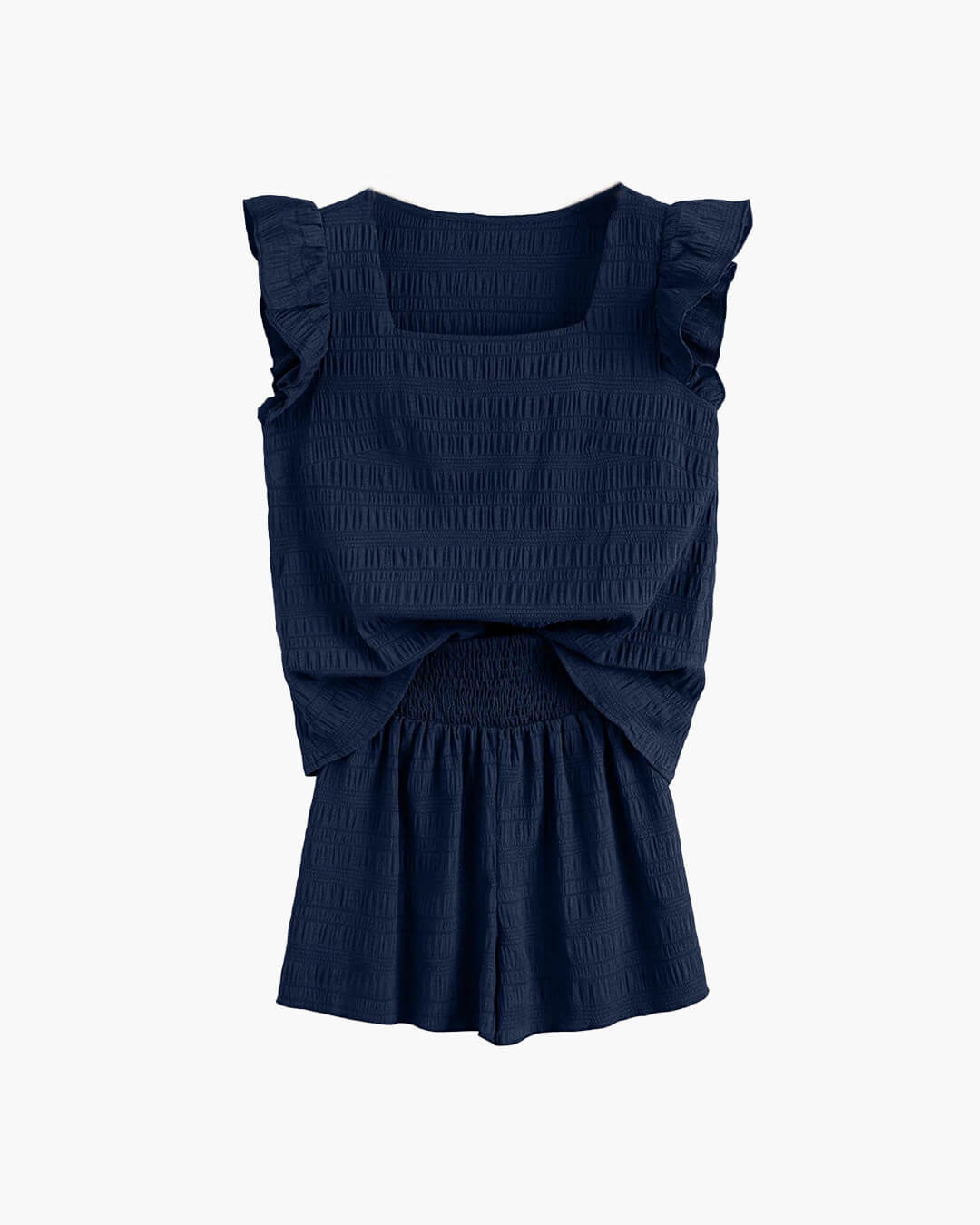 Conjunto de blusa texturizada y shorts Emily