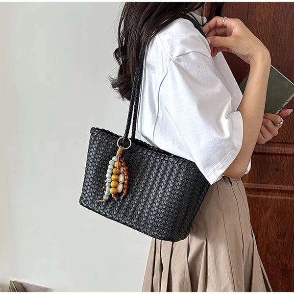 Bolso tote tejido de paja Emma