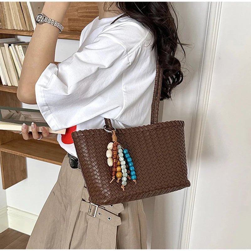 Bolso tote tejido de paja Emma