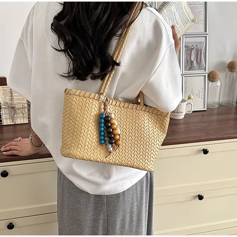 Bolso tote tejido de paja Emma