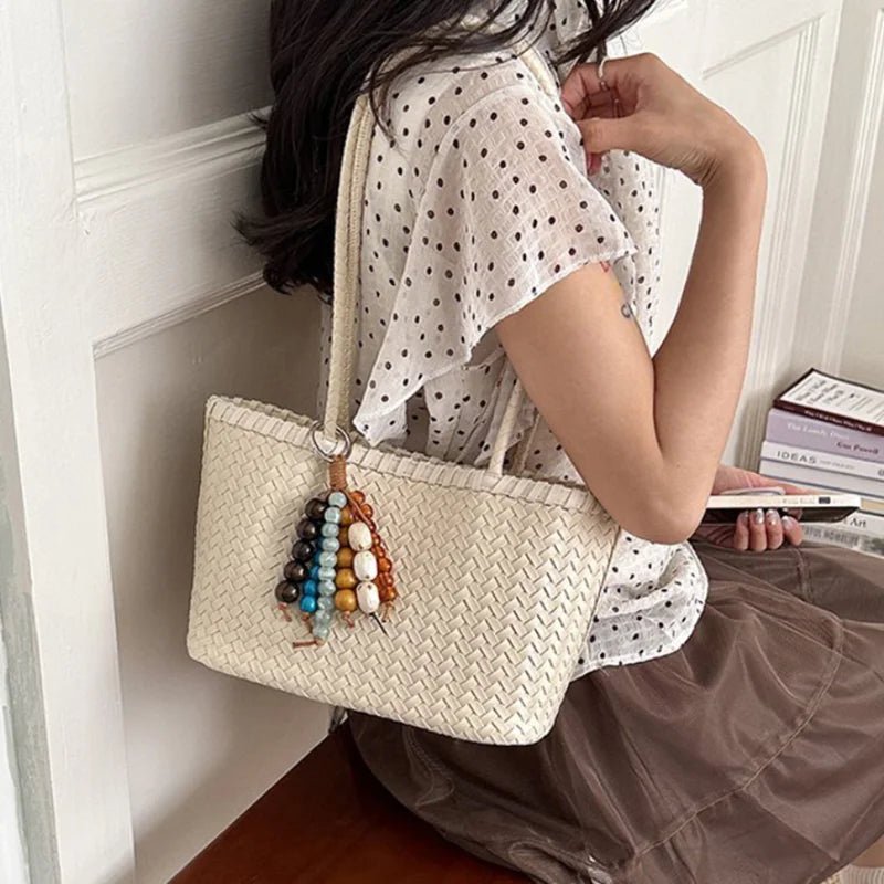 Bolso tote tejido de paja Emma