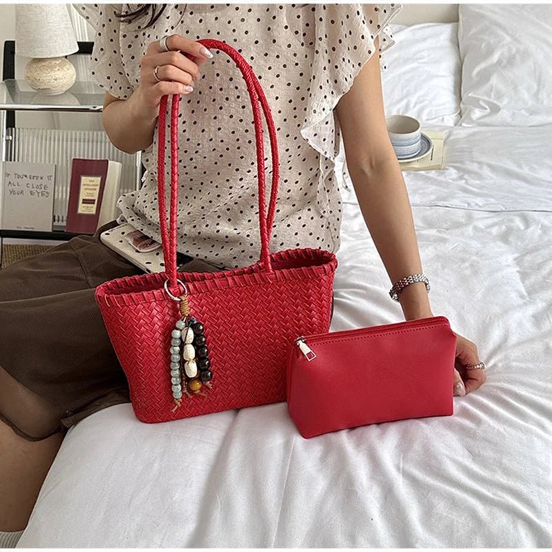 Bolso tote tejido de paja Emma