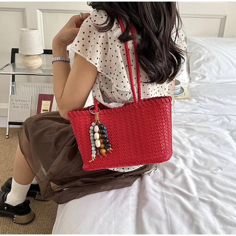 Bolso tote tejido de paja Emma