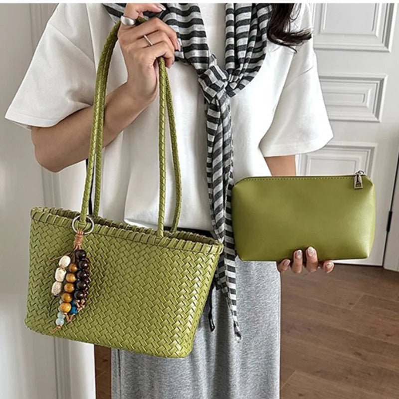Bolso tote tejido de paja Emma