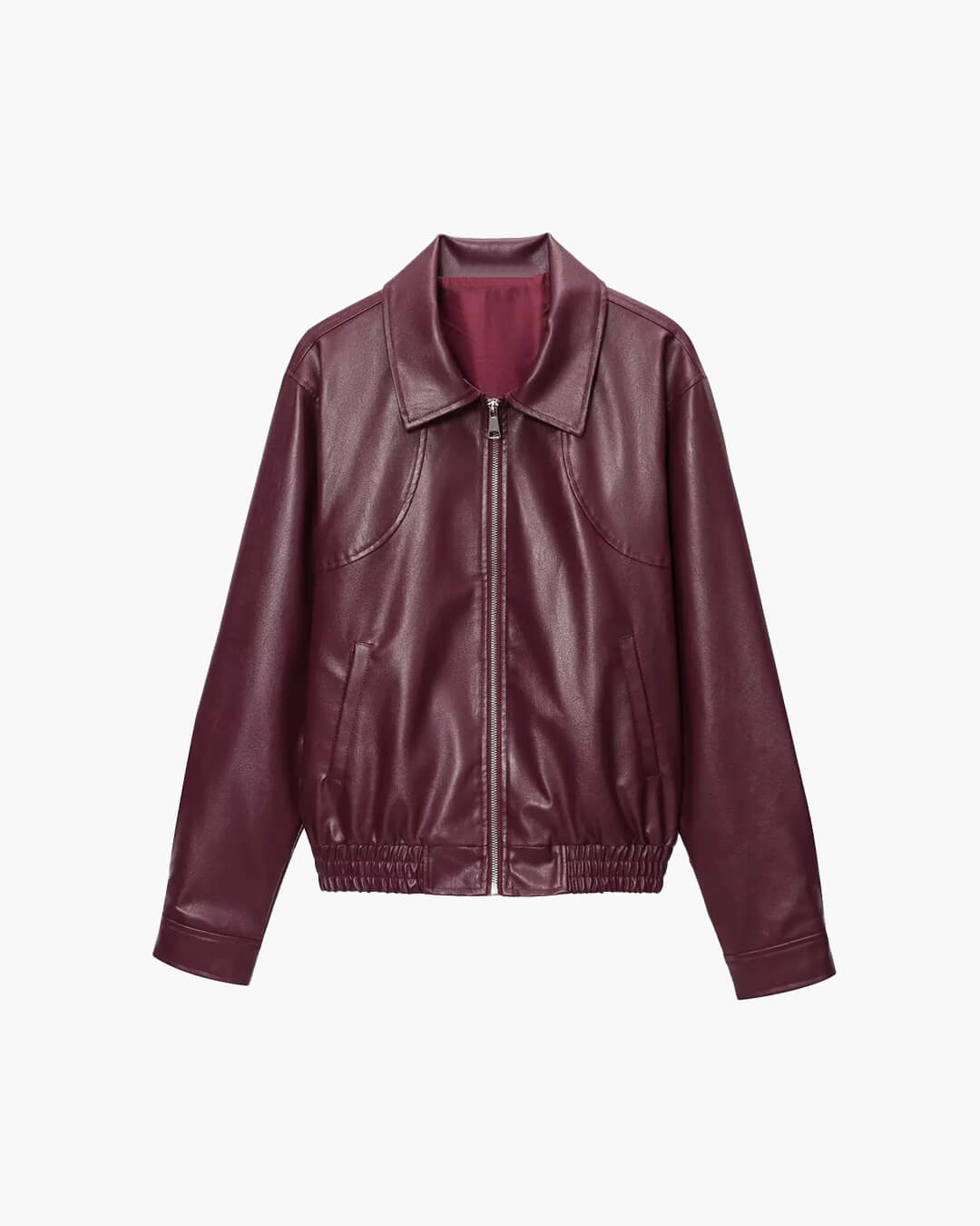 Chaqueta de cuero con cremallera Erika