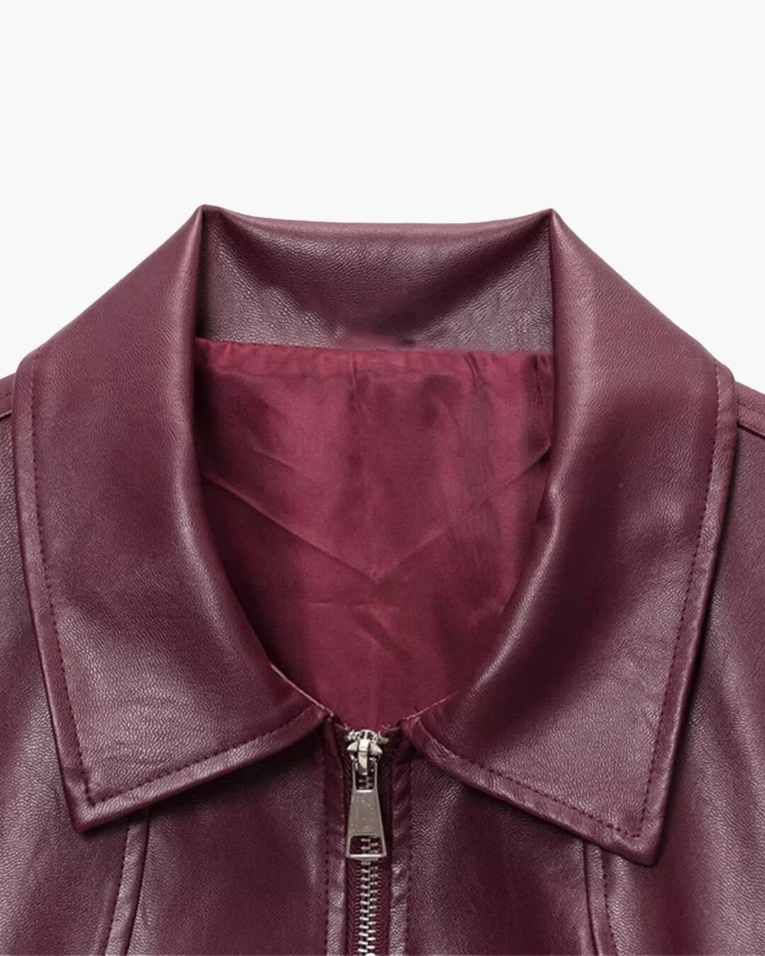 Chaqueta de cuero con cremallera Erika