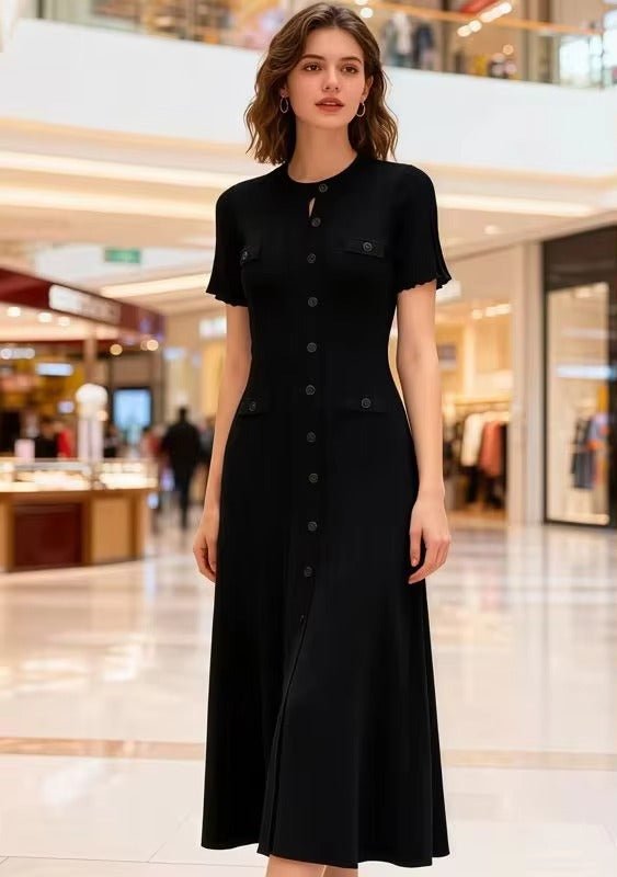 Vestido midi de punto con botones delanteros Erlinda