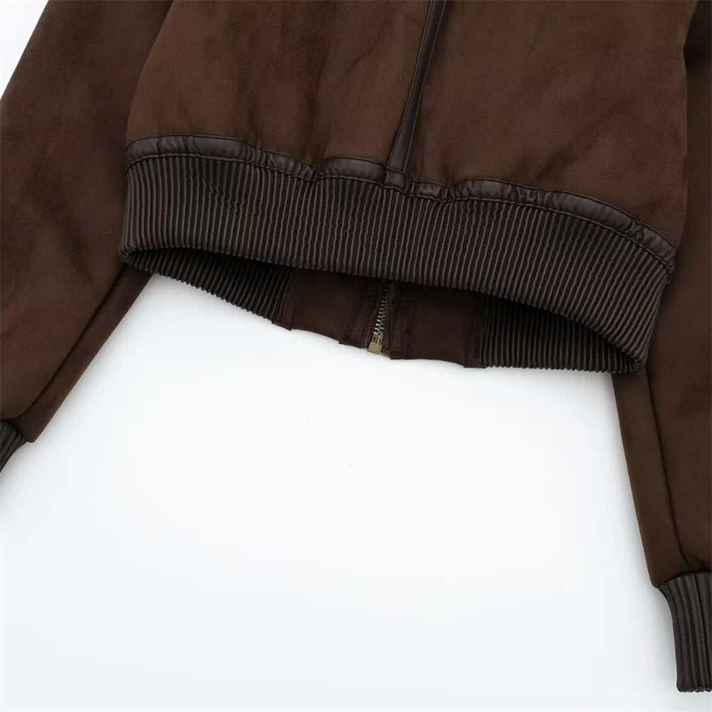 Chaqueta bomber corta de ante Esme