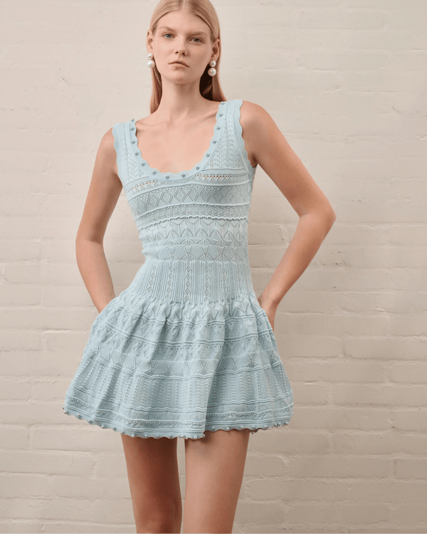 Vestido midi de punto calado Esther