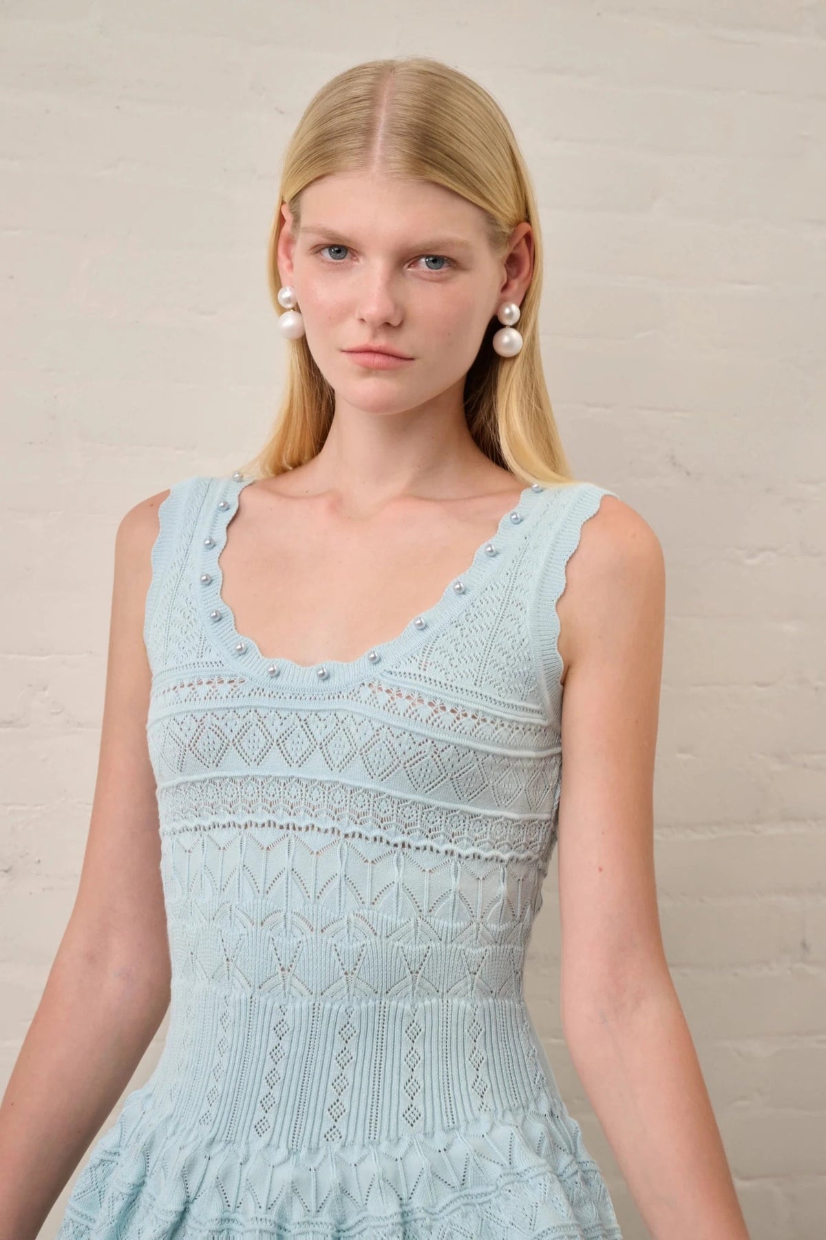 Vestido midi de punto calado Esther