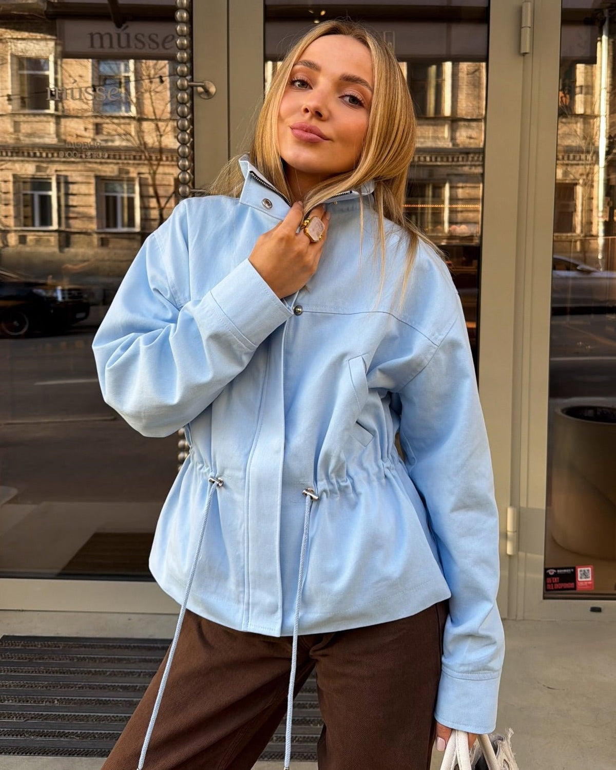 Chaqueta Esther con cuello mao