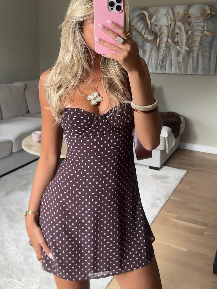Minivestido de malla Eva con lunares